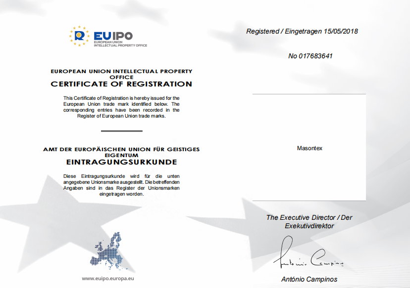 MASONTEX certificate document 7